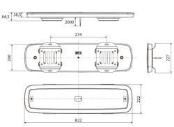 LED-majakkapaneeli Bullboy 829 mm.