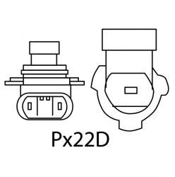 Led-ajovalopolttimo HIR2 9012 E57 2 kpl